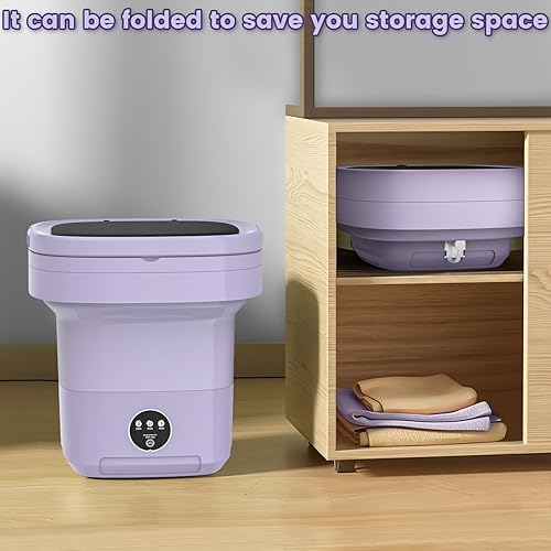 Miniatura 4 de Lavadora portátil, mini lavadora de gran capacidad de 11 L para ropa interior y calcetines, lavadora de viaje compacta para apartamento, RV,