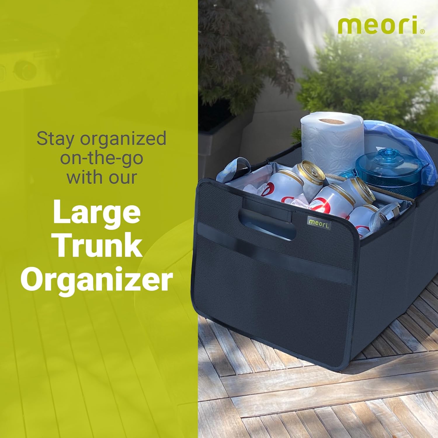 meori A100114 Foldable Classic Large, Marine Blue, Collapsible Box To Organize, Store and Carry Anything and Everything, 1-Pack