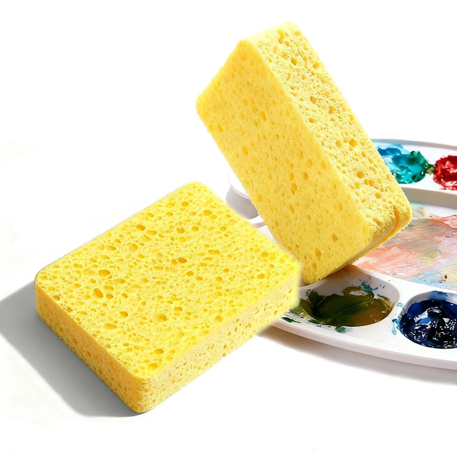 JOOTUEPO Sponges, Painting Sponge, Water Absorbing Sponges, Watercolour Cleaning Sponge, Reusable Rectangle Artist for Crafts & Hobbies, Painting, Crafts, Ceramic Supplies