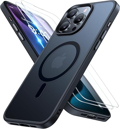 Miniatura 8 de Miracase Serie magnética para iPhone 13 compatible con MagSafe con 2 protectores de pantalla protección de grado militar, antihuellas, diseño