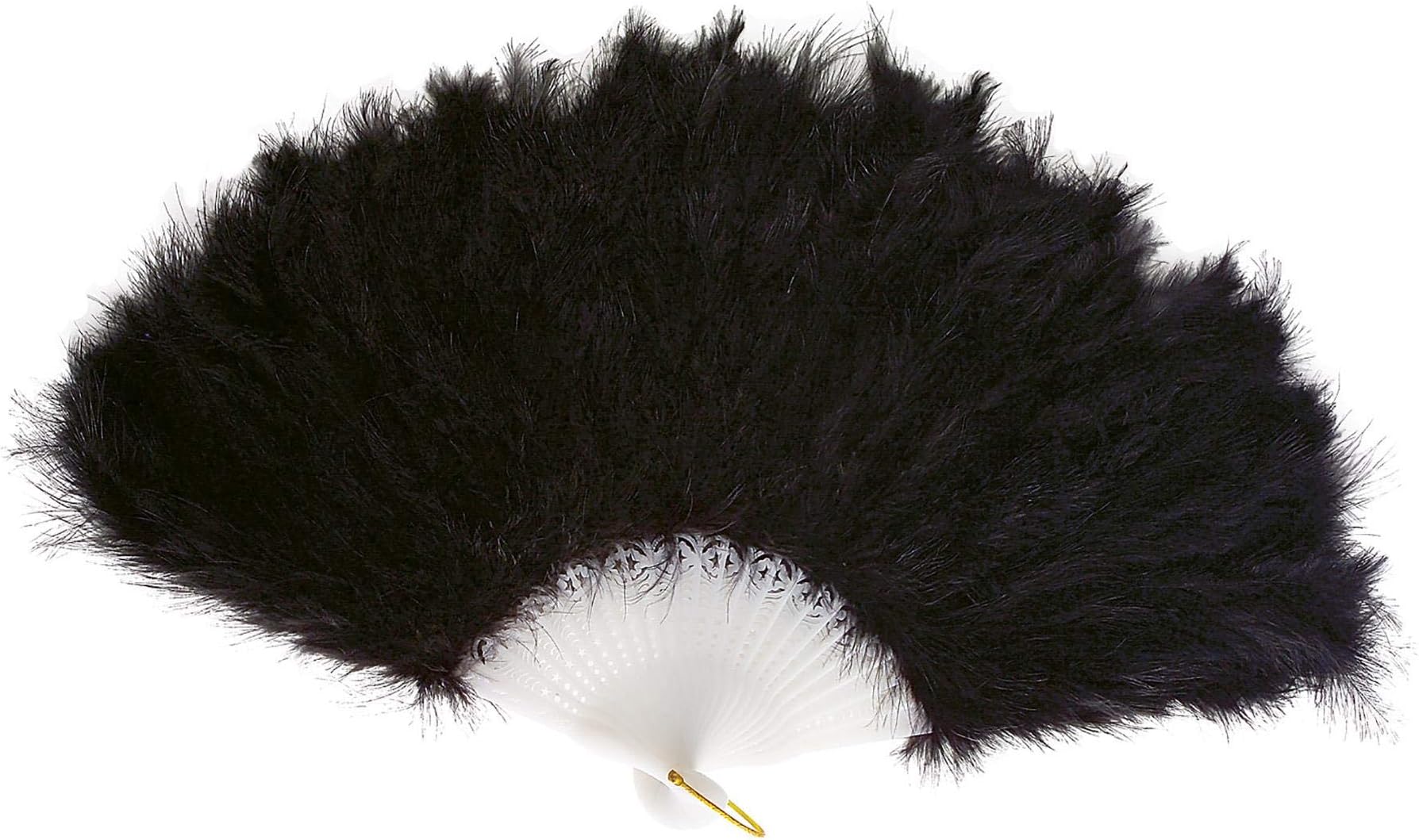 Feather Fan Black Accessory for Fancy Dress