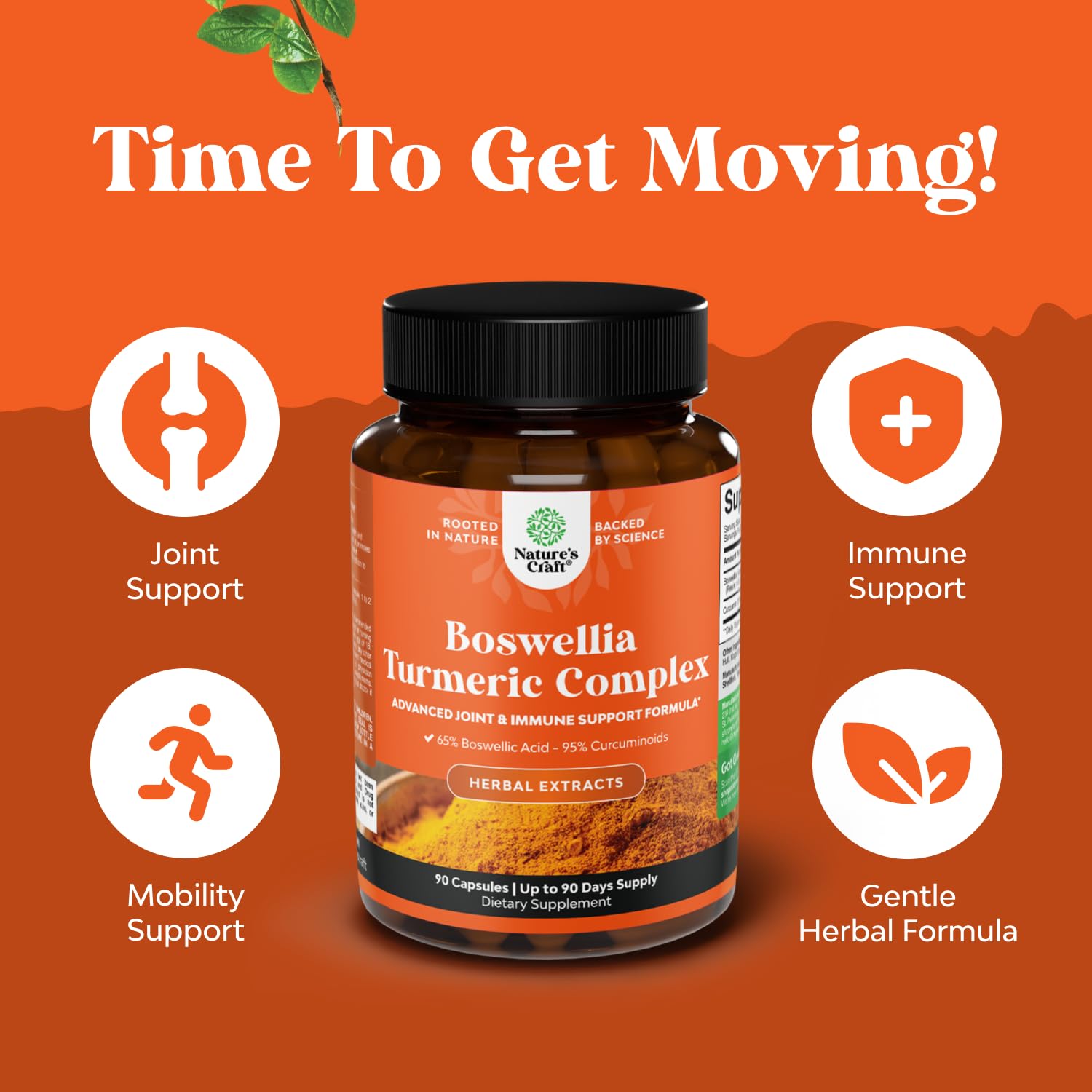 Boswellia Extract Capsules with Turmeric - Movement Support - 90 Count — Amazon image 2
