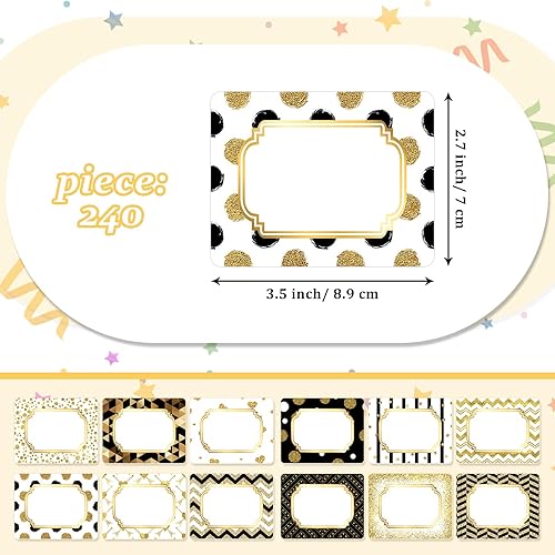 Vista 22 de Containlol 240 etiquetas autoadhesivas para nombre, etiquetas adhesivas de Halloween para regalos de fiesta de Halloween, envoltura de regalos