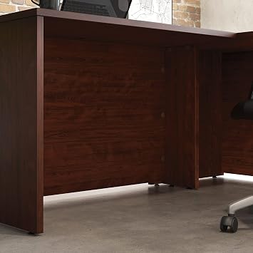 Sauder OfficeWorks Affirm 60 Desk & 42 Return, Classic Cherry Finish
