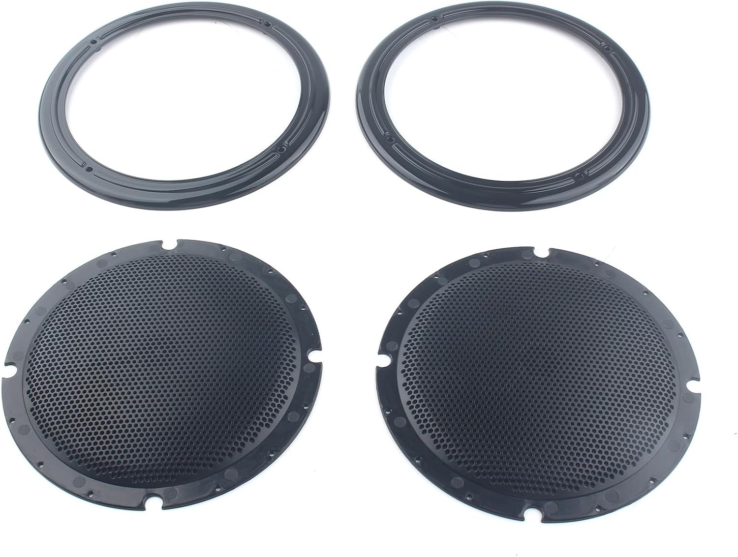 Black Motorcycle Rear Speaker Trim Grill Mesh Cover Fits Harley Electra Tri Glide 2014-2023 Road Glide Ultra and FLHTK/L 2016-2019