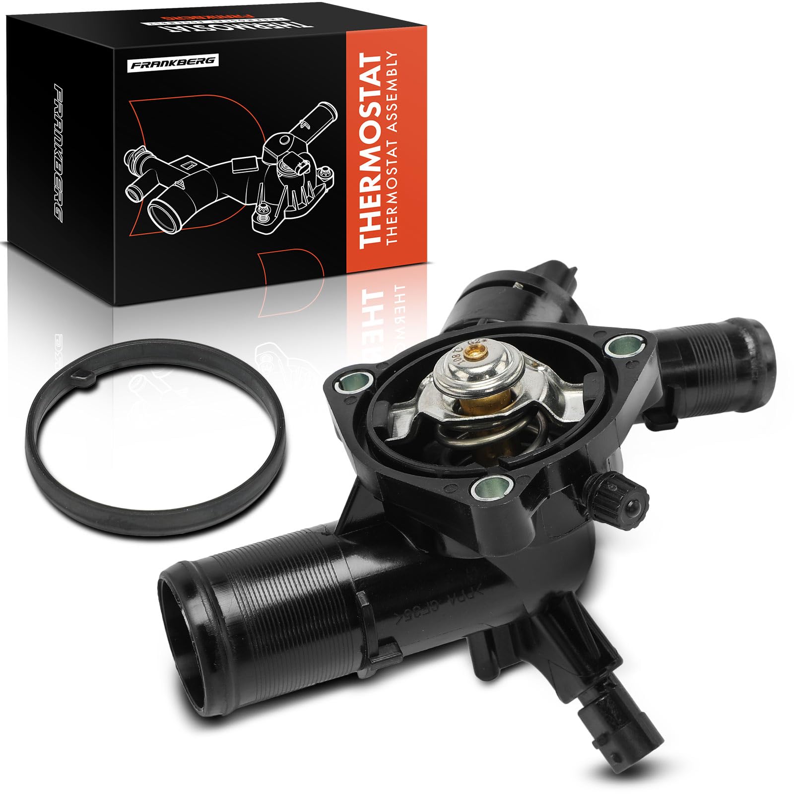 Frankberg Regolatore del liquido di raffreddamento 8200400294 | Compatibile con: Clio III BR0/1 CR0/1, Twingo II Box/Hatchback CNO, Modalità/Grand Mode F/JP0, Twingo II CN0