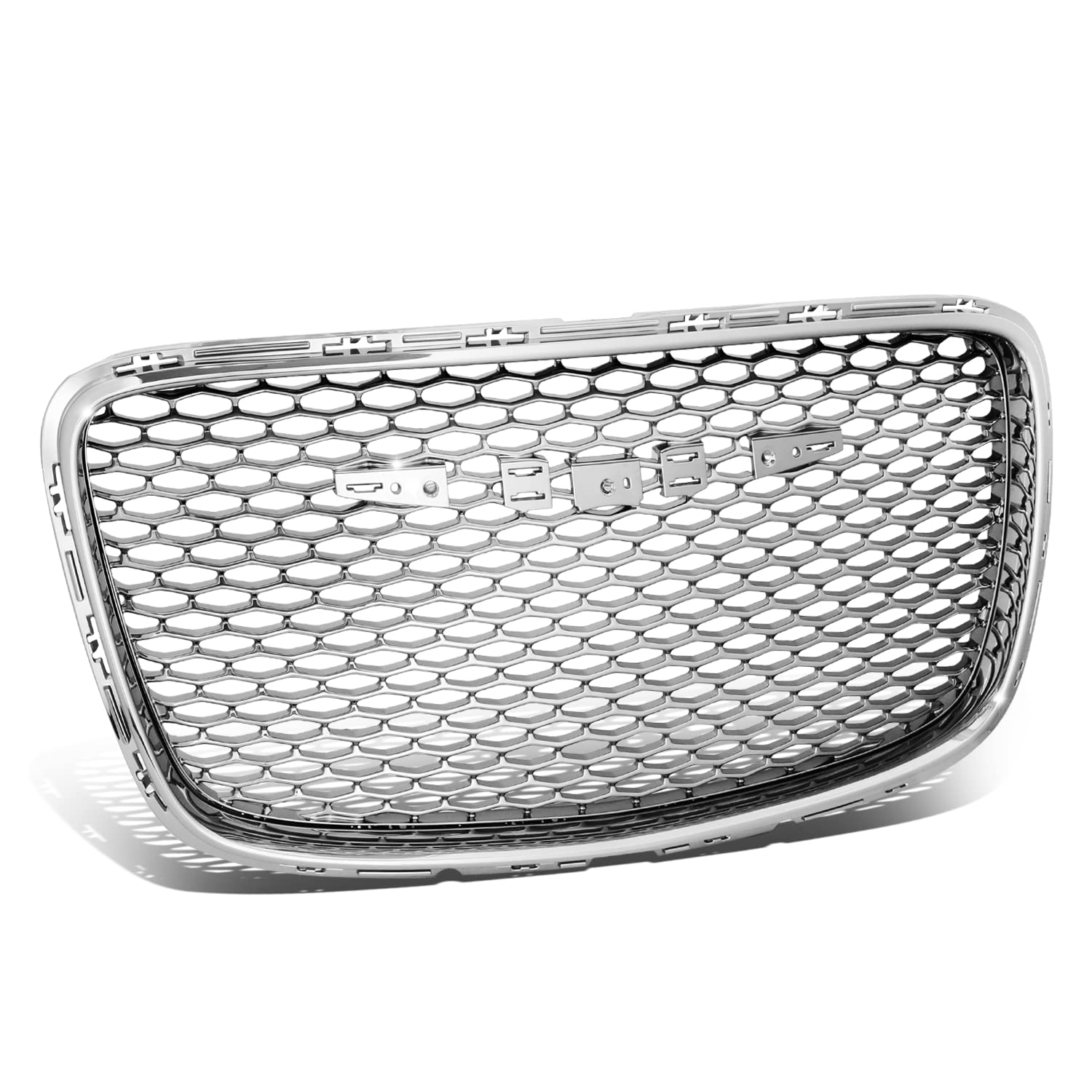 DNA MOTORINGFactory Style Diamond Mesh Upper Grille Grill Compatible with 15-22 Chrysler 300, OEM-GR-CH1200396