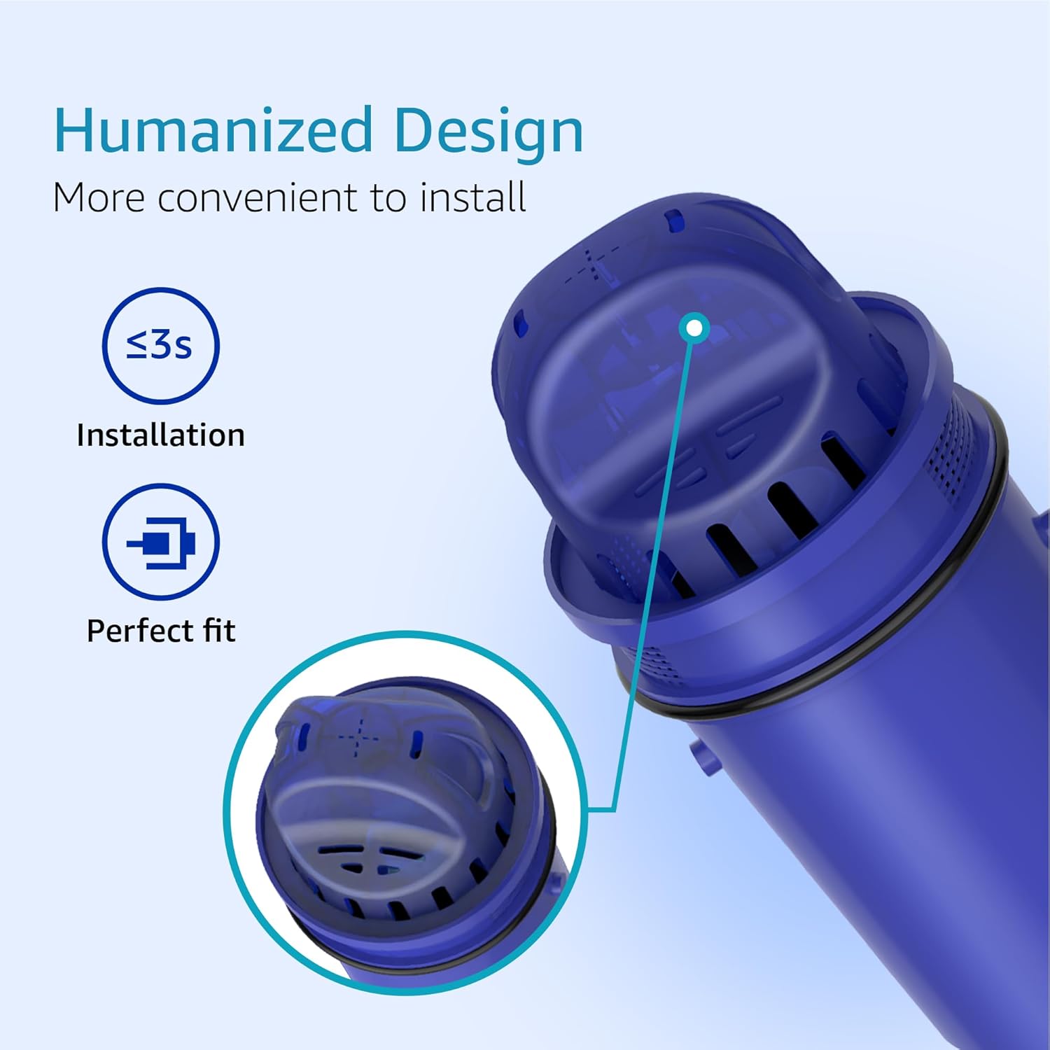 AQUA CREST NSF Certified Filter, Replacement for Pur®, Pur® Plus Pitcher Water Filter, CRF950Z, PPF951K™, PPF900Z™, DS1811Z, PPT711, PPT111, CR-1100C and All Pur® Pitchers and Dispensers, 6 Packs