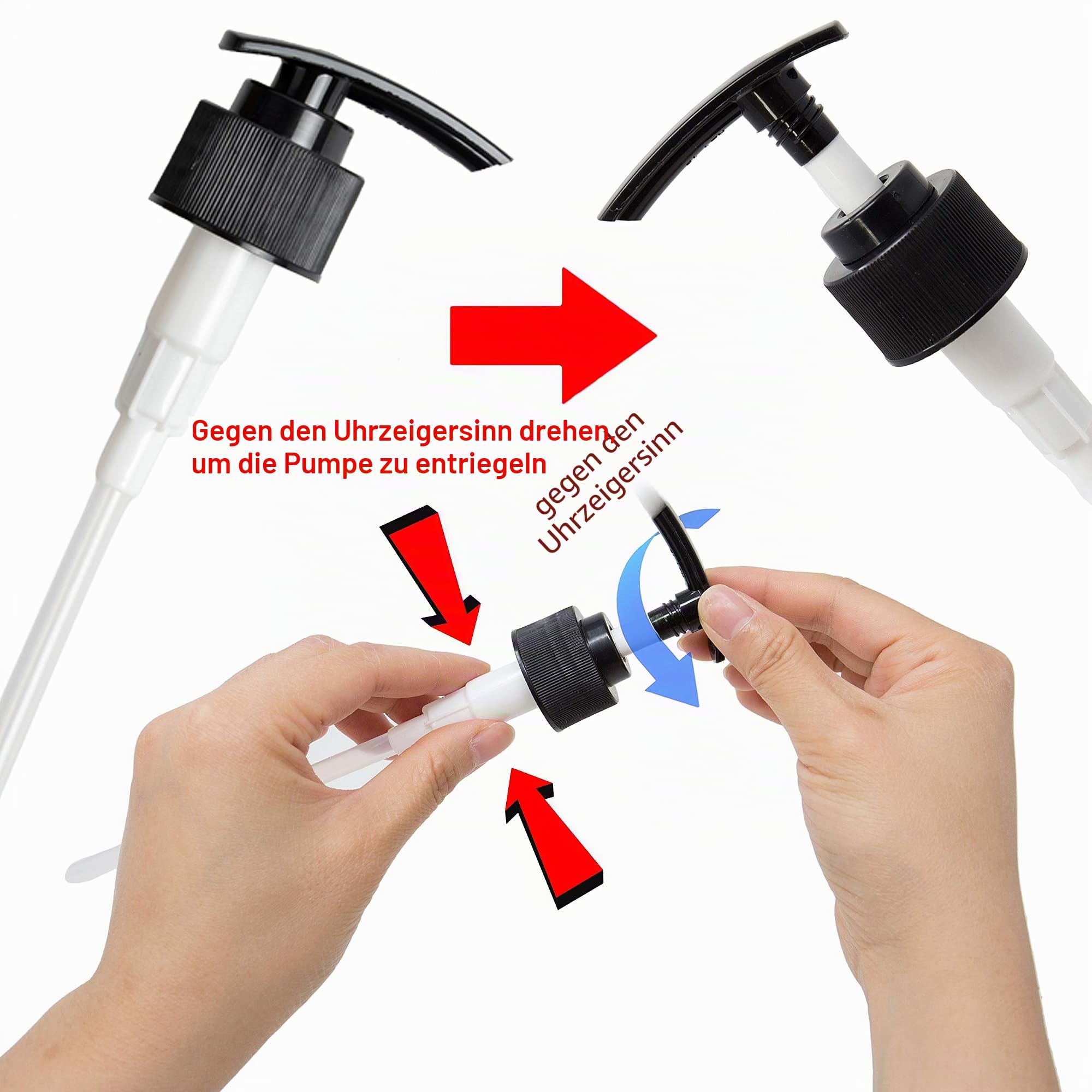 Youngever 4er-Set 1L Pumpflaschen für Shampoo, Mehrweg Kunststoff Pumpspender Seifenspender Dispenser Lotionspender Leerflasche für Flüssige Shampoo Lotionen Küche Bad(Schwarz)