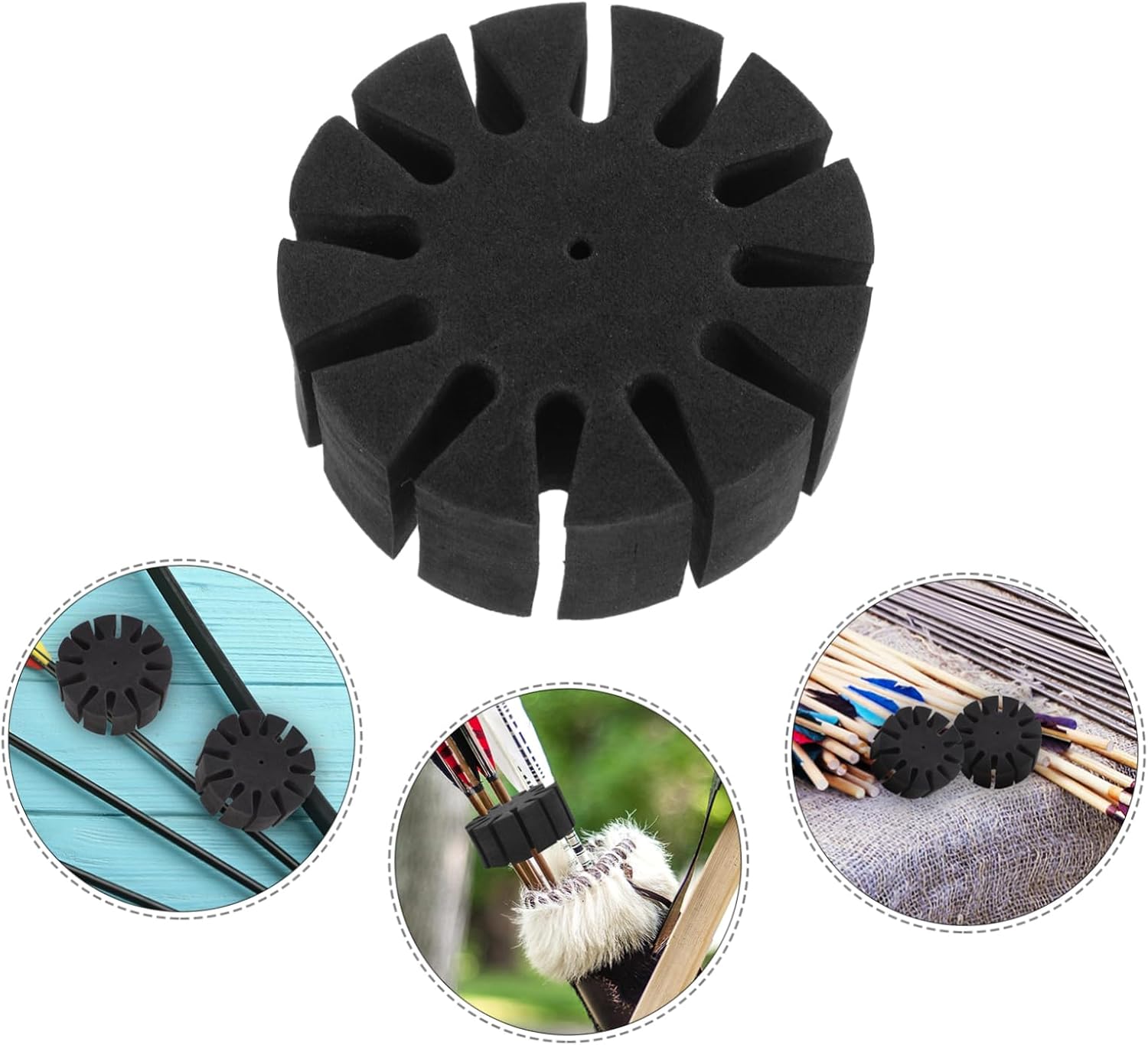 12pcs Sponge Head Arrow Rest Archery Accessories Compound Bow Arrows Case