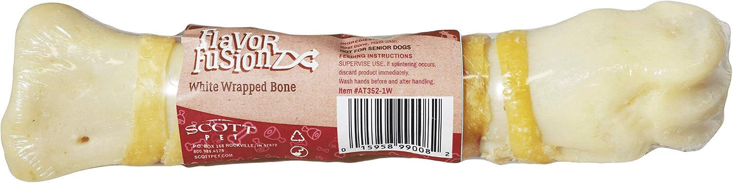 Scott Pet GRILLERZ - FF White HAM Skin Wrapped Cut Beef Shank