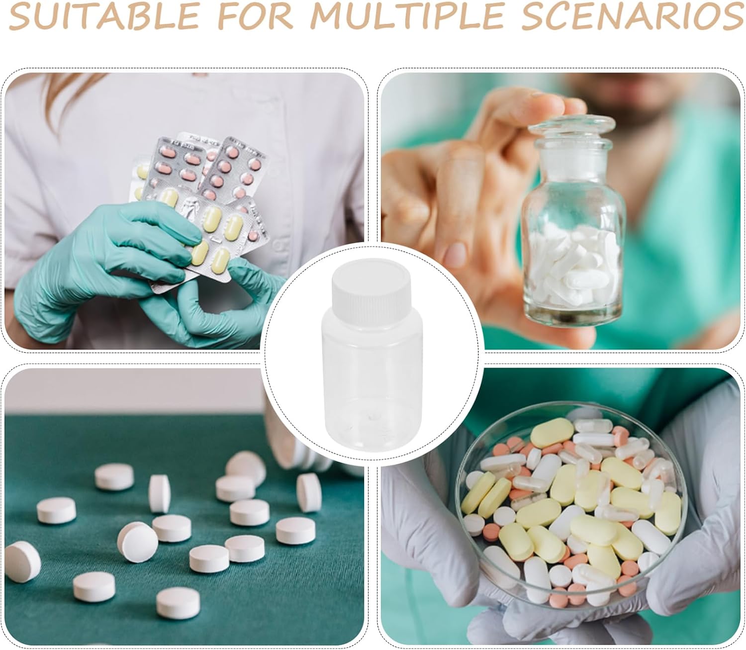 12pcs Refillable Travel Bottles with Caps Liquid Medicine Containers for Travel Necessities Portable Storage for Outdoor Adventures image 4