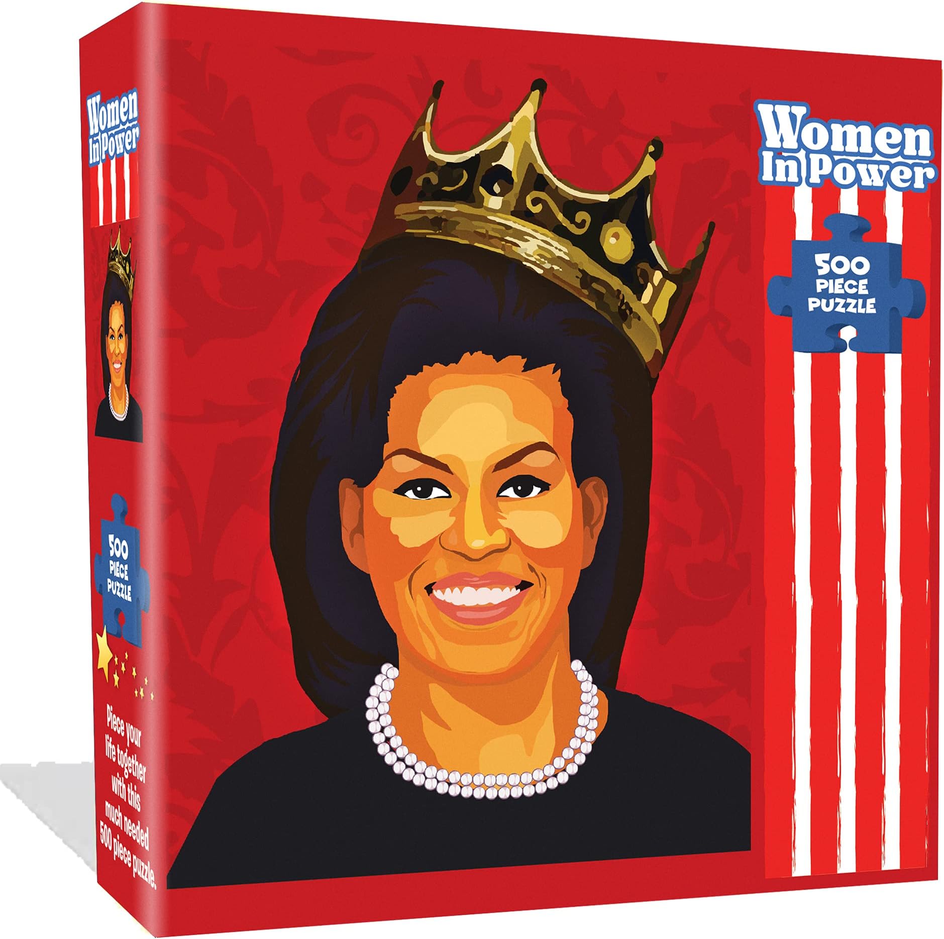 Women in Power Puzzle – Illustrated 500 Piece Jigsaw Puzzle 18 x 24” – for Kids and Adults of All Ages (Women in Power Puzzle – Michelle Obama)