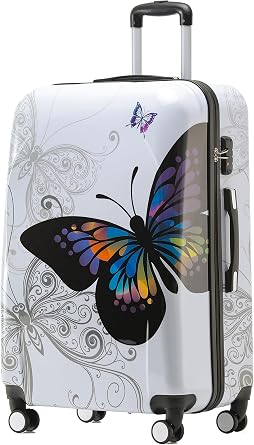 Beibye Vanity Case Set of Hard Shell Polycarbonate Trolley Suitcases with Combination Lock XL L M