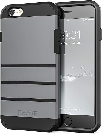 Crave iPhone 6S Case, Strong Guard Protection Series for Apple iPhone 6 6s 4.7 Inch - Slate