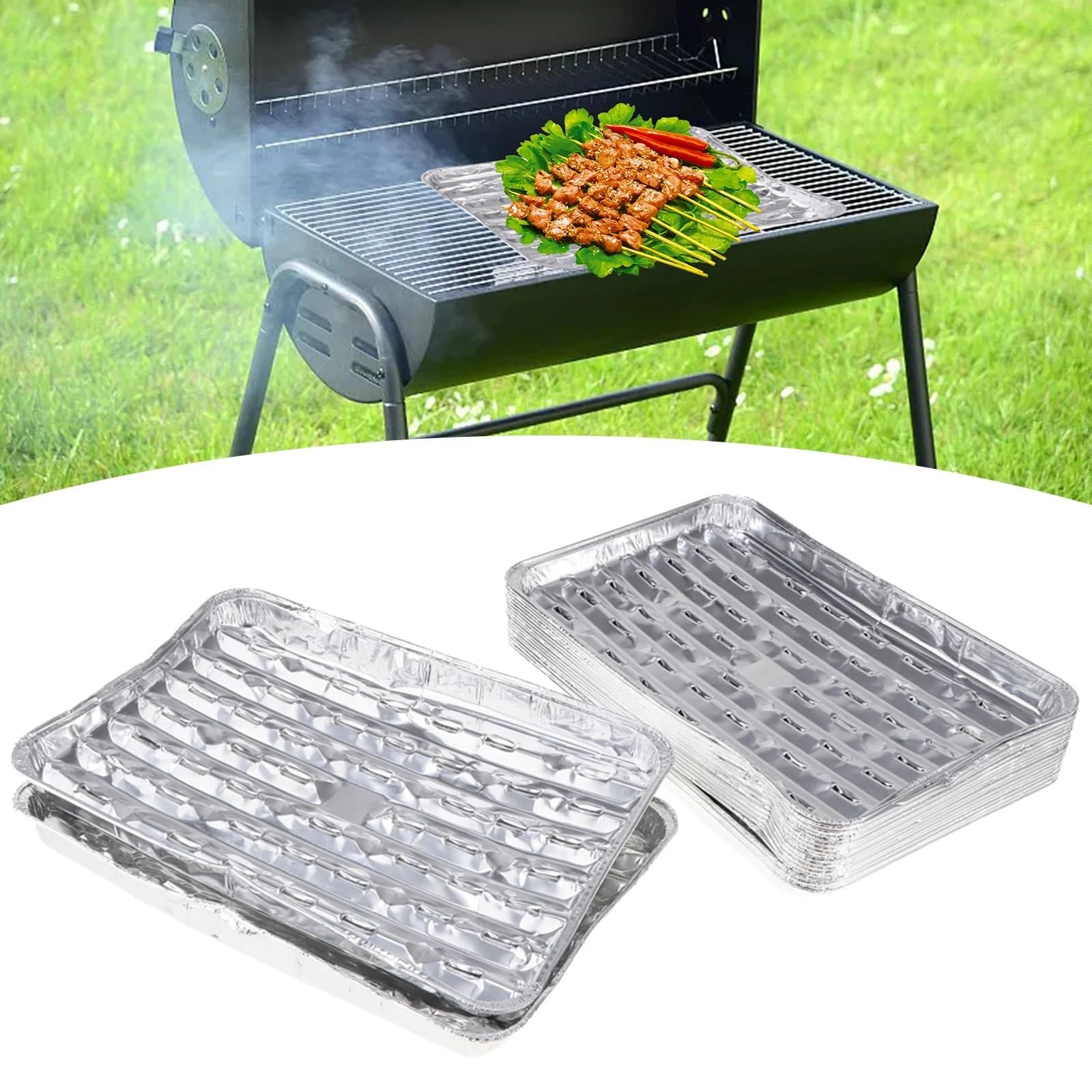 Bandejas for Hornear de Papel de Aluminio, 20 Unidades, for Barbacoa, for cocinar al Aire Libre y Hornear.