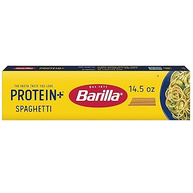 Barilla Protein+ (Plus) Spaghetti Pasta, 14.5 Ounce - plant based - Made from Lentils, Chickpeas & Peas - Non-GMO, Kosher Certified
