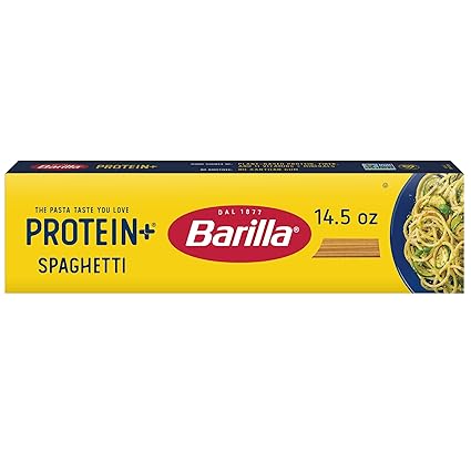 Barilla Protein+ (Plus) Spaghetti Pasta, 14.5 Ounce - plant based - Made from Lentils, Chickpeas & Peas - Non-GMO, Kosher Certified