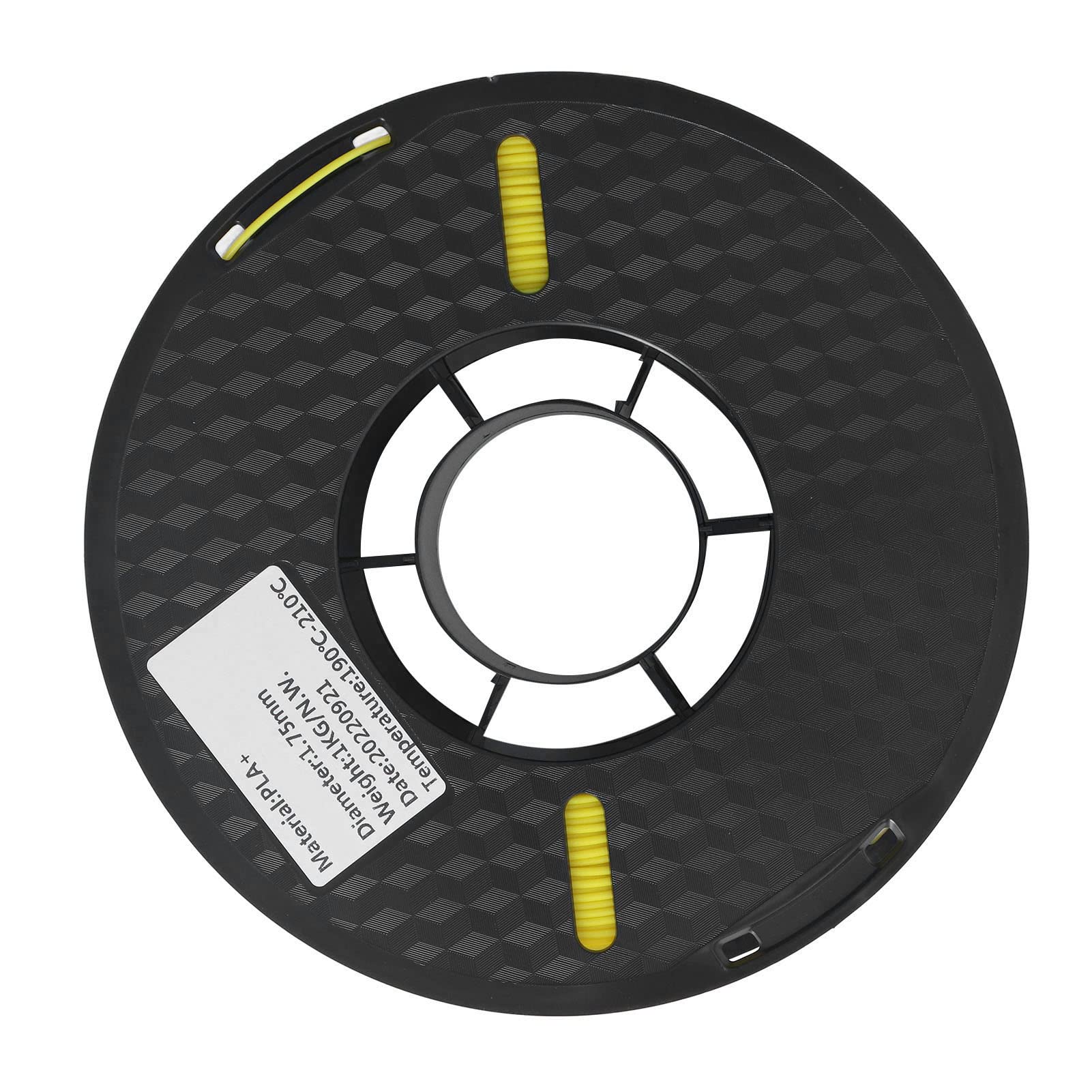SIXRUN Filamento PLA da 1,75 Mm, Filamento per Stampante 3D Ad Alta Precisione 1 Kg, Tolleranza ± 0,02 Mm, Stampa Senza Fumo, Sigillato Sotto Vuoto, per Hobbisti e Produttori di Stampa FDM (YELLOW)