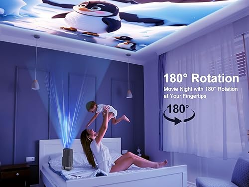 Miniatura 6 de Mini proyector portátil 4K con WiFi y BT, proyector nativo 1080P HD con Android 11OS, compatible con WiFi 6 BT5.0 corrección trapezoidal automática