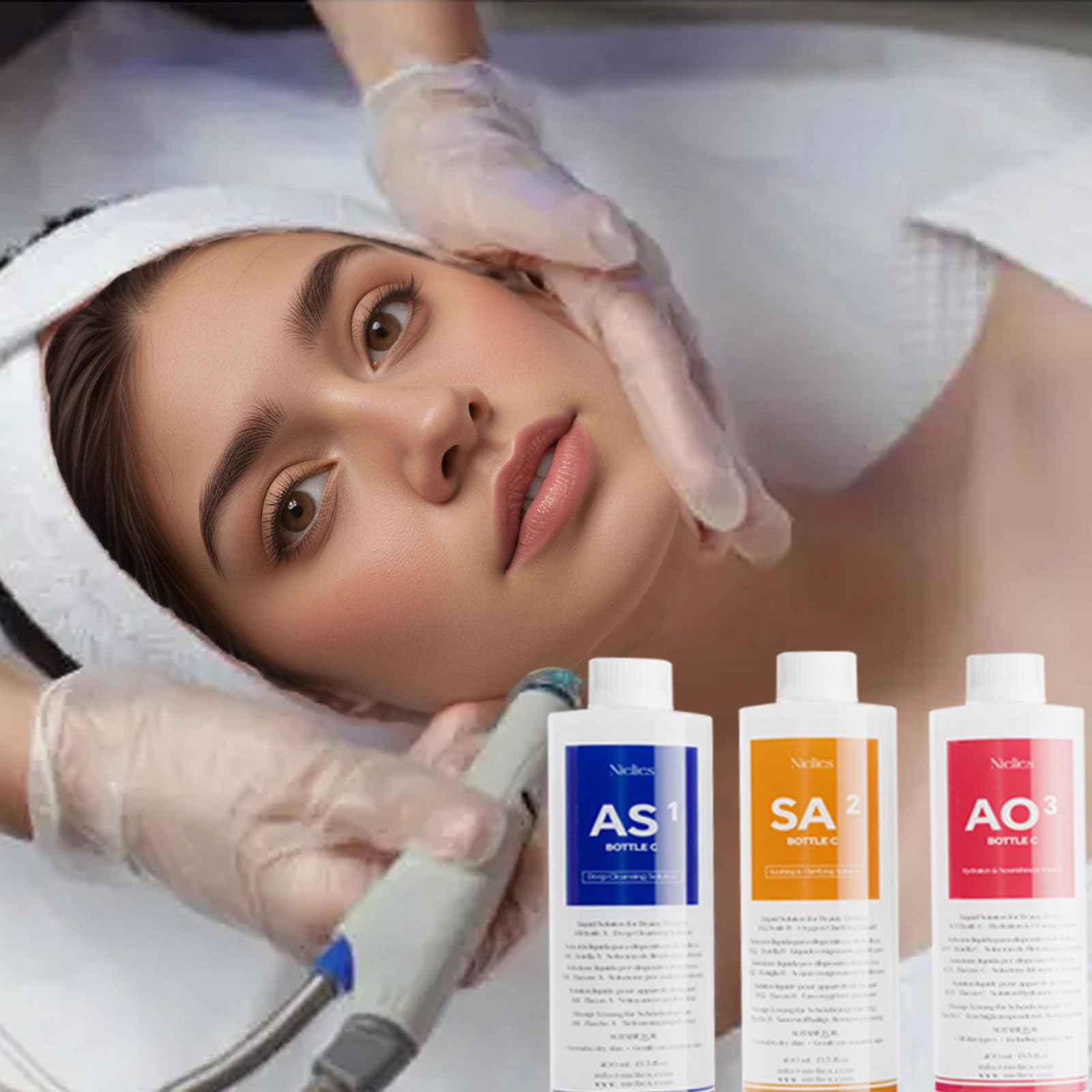 AS1 Hydro Facial Serum Peeling Solution, 3 x 400ml