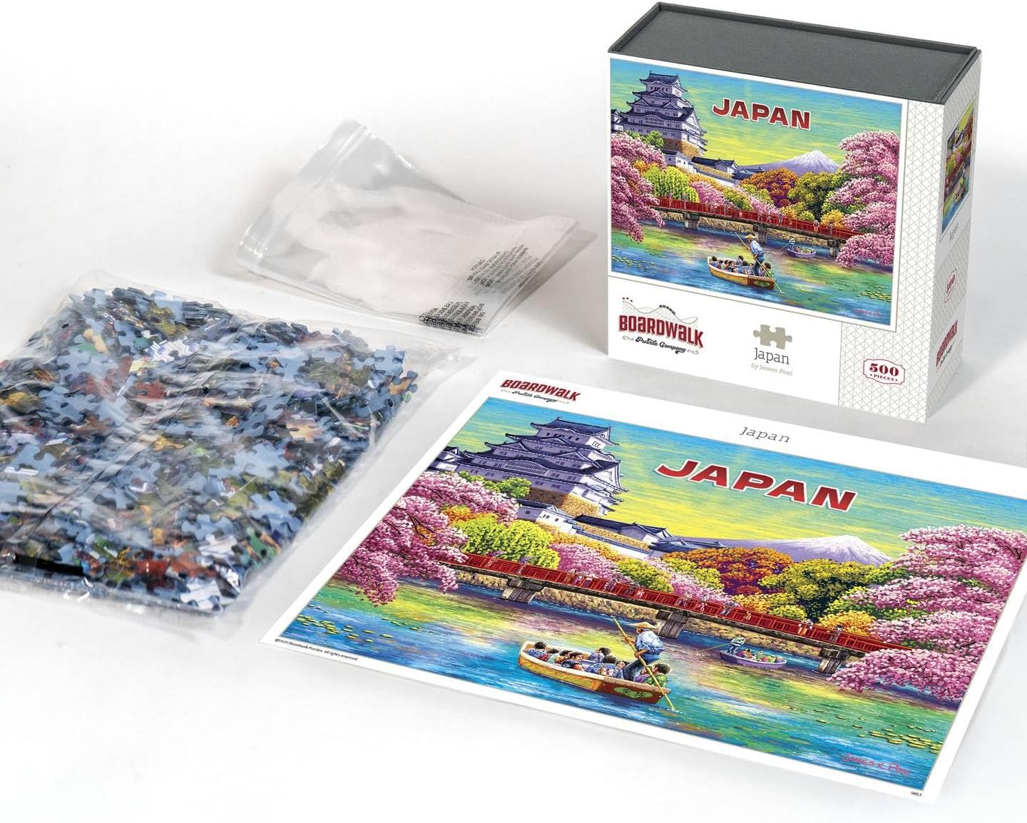 Boardwalk Puzzles Japan, 500 Piece Jigsaw Puzzle for Adults, Made in USA