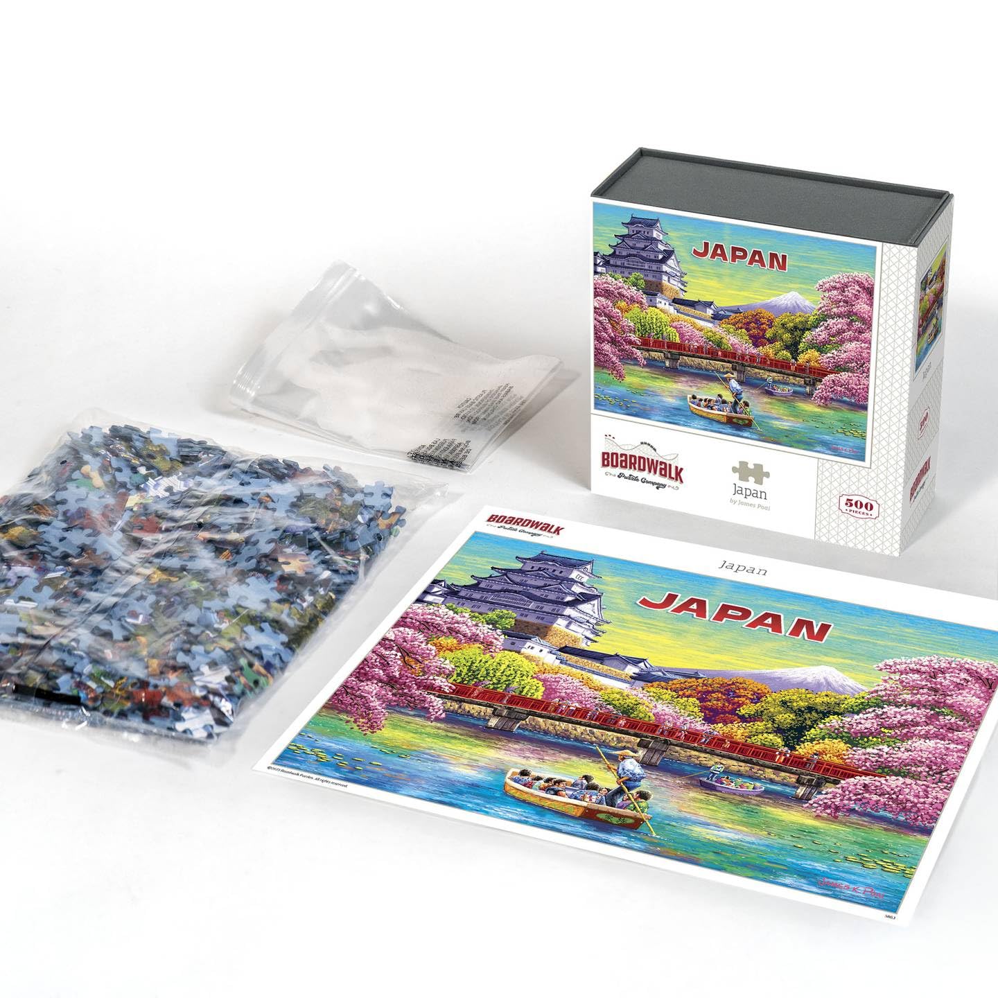 Amazon.com: Boardwalk Puzzles Japan, 500 Piece Jigsaw Puzzle for