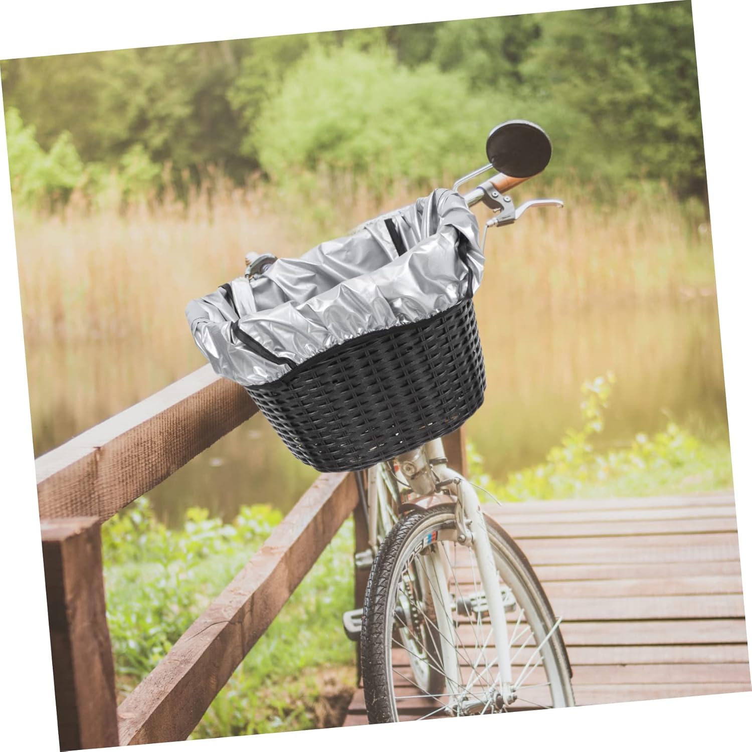 POPETPOP Bike Basket Liner Durable Cover for Bicycles Scratch Wear Resistant Protection Lightweight Portable