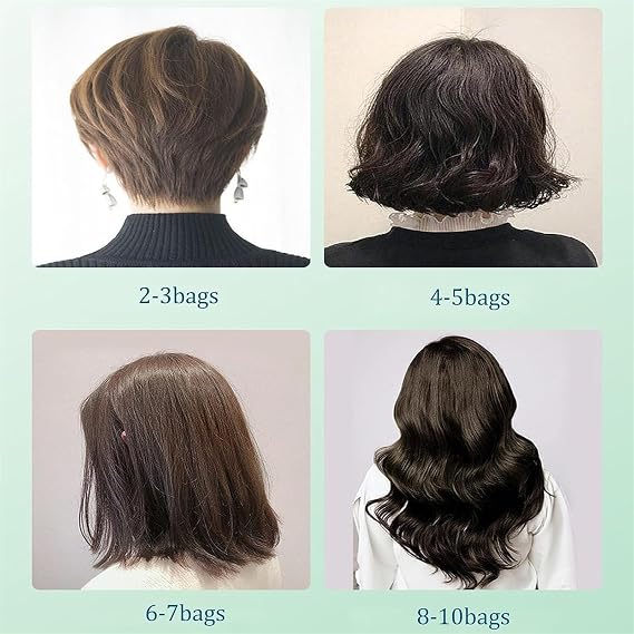 10packs/Box Natural Plant Hair Dye, New Botanical Bubble Dye Shampoo, For Grey Hair, Based Shampoo Women Men (Natural Black)