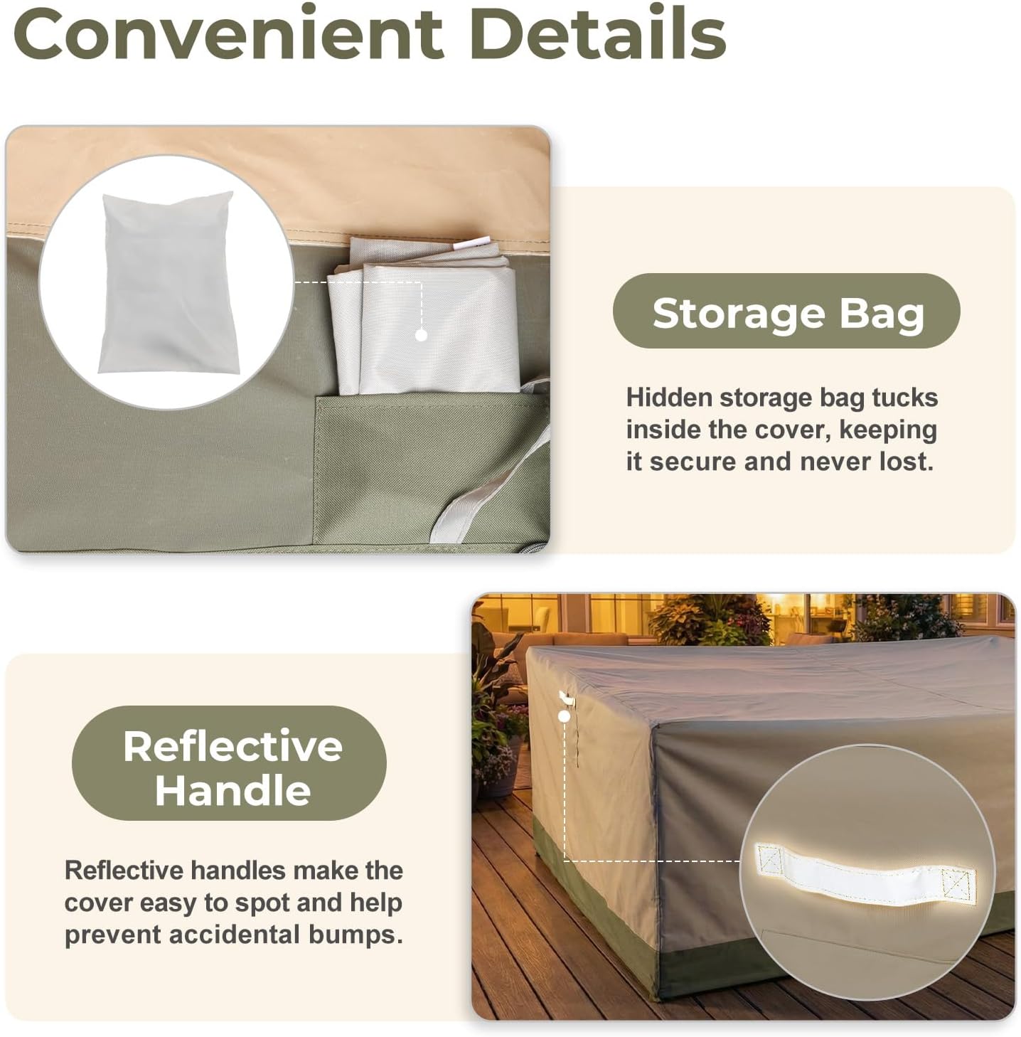 BPS Patio Furniture Cover for Outdoor Table and Chairs, 600D Waterproof and Anti-UV Patio Sectional Set Cover for Outside General Purpose Furniture, 112''L x 84''W x 32''H