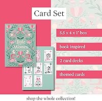 Vista 7 de Steel Mill & Co Book Lovers Deck of Cards Set of 2, Cute Novelty Playing Cards for Readers in Book Theme Storage Box (Little Women)