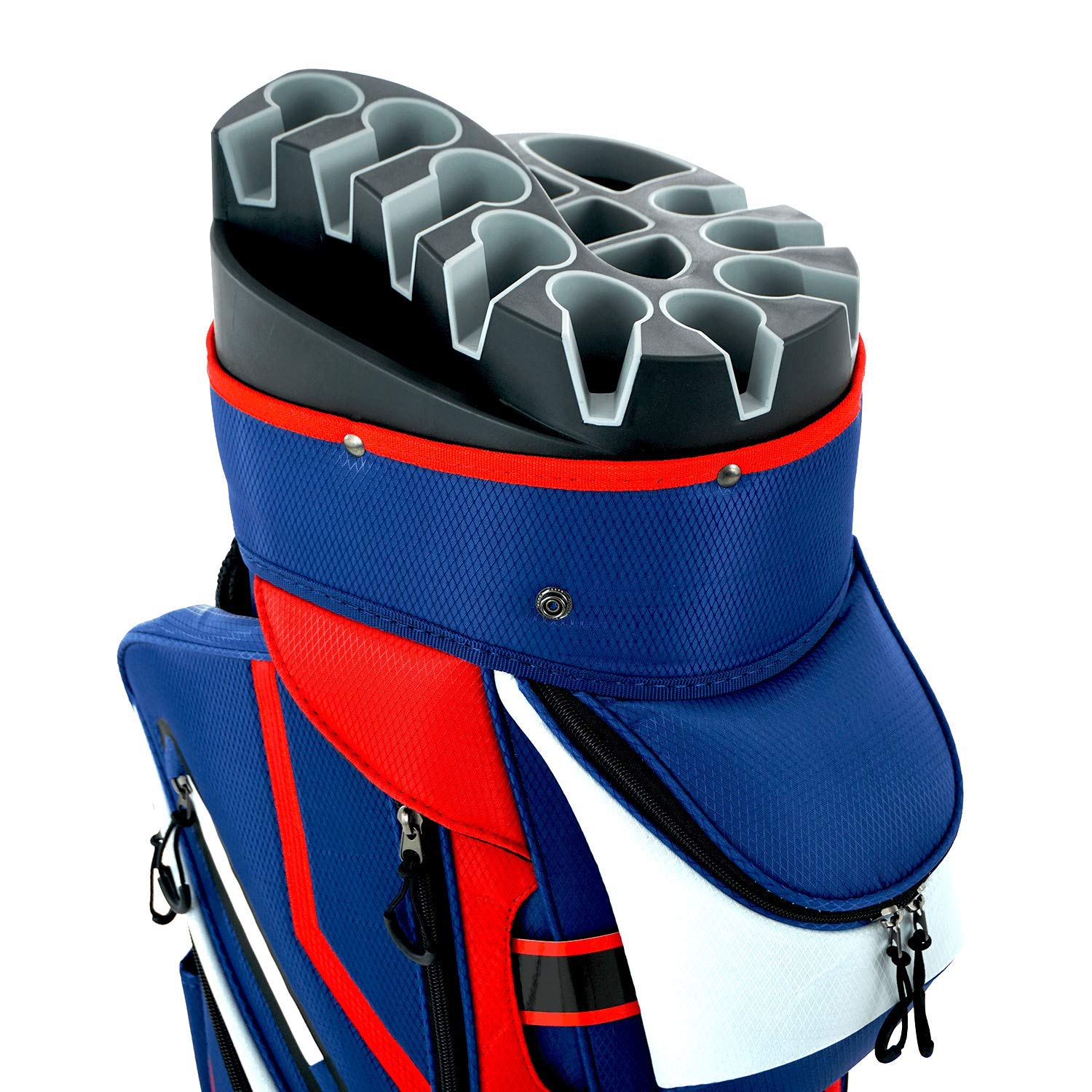 RAM Golf Premium Cart Bag with 14 Way Molded Organizer Divider Top