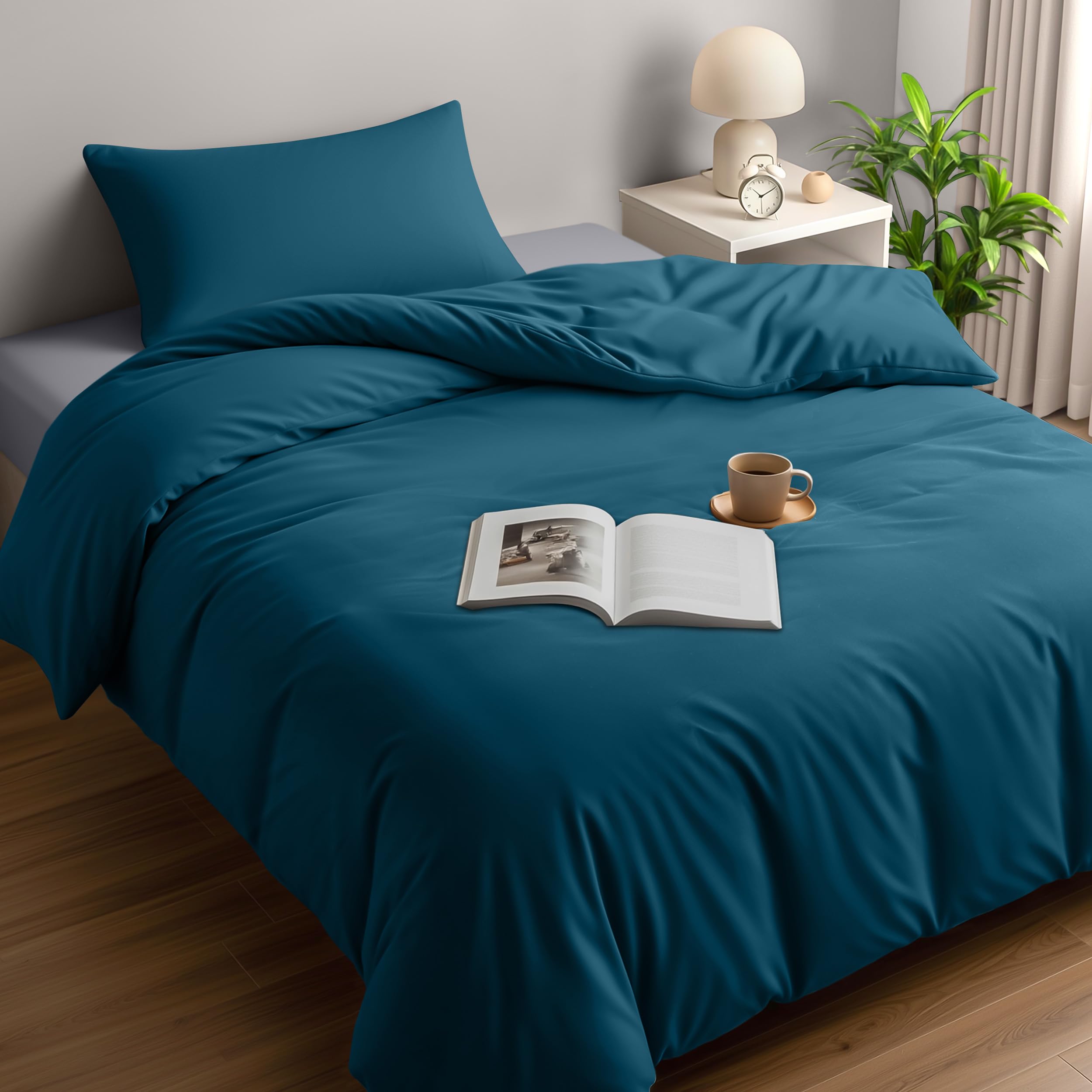 Utopia Bedding Duvet Cover Double - Soft Microfibre Polyester - Bedding Quilt Cover Set, with Pillow cases (Grey) — view 107