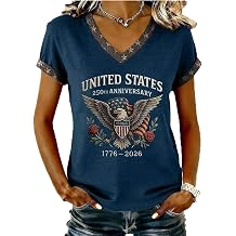 250 Anniversary USA Tshirt Women USA 250th Anniversary Shirts Patriotic American Flag Eagle Tops 1776-2026 Shirt