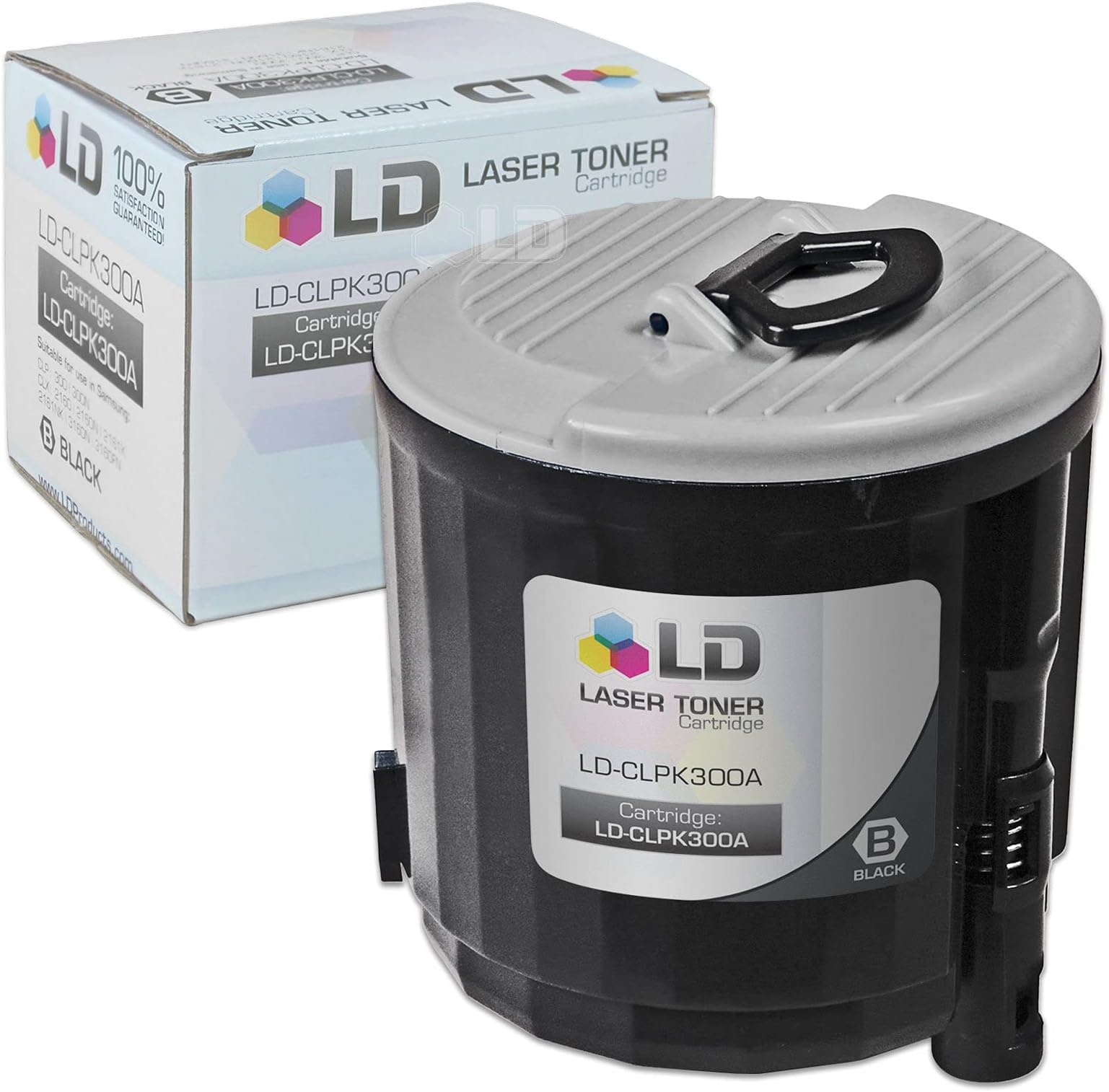 LD ยฉ 4inkjets' Replacement CLP-K300A Black Laser Toner Cartridge for use in Samsung CLP-300, CLX-2160, & CLX-3160 Printers