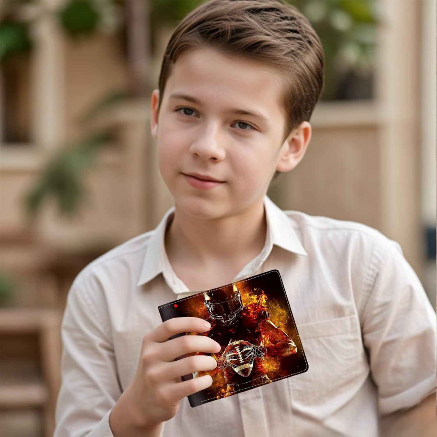 Boys Wallet for Kids, Kids Wallets for Teen 9-12 8-12 12-14 with Card,Funny Football Leather Bifold Rfid Blocking,Black Purse for Men Boy Male Youth Guys Christmas Gifts Birthday Present - Image 6