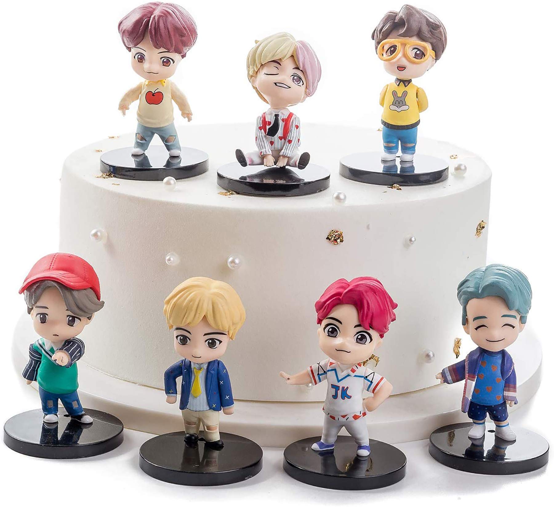 7pcs Bts Mini Idol Doll Deluxe Figure Play Set Bts Cake Topper Fingure Characters Set Of Action Figure Toys Bts Party Supplier Buy Online In Cayman Islands At Desertcart