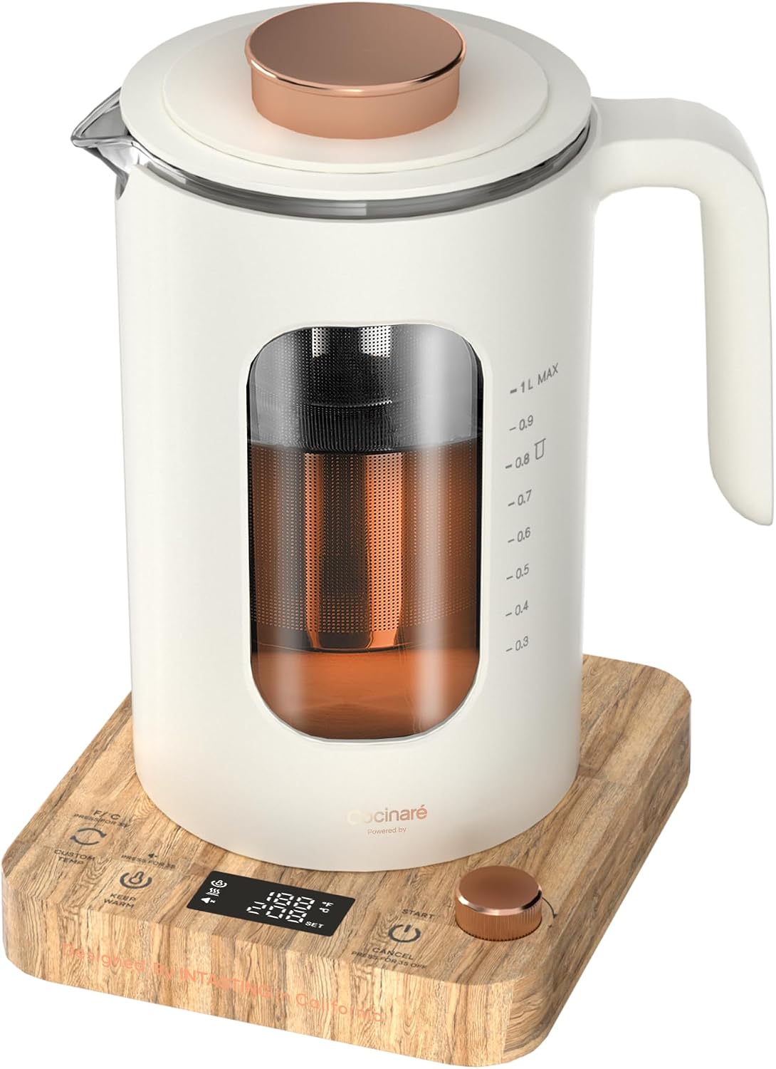 INTASTING Electric Kettle, Electric Tea Kettle with Infuser, 1 Liter