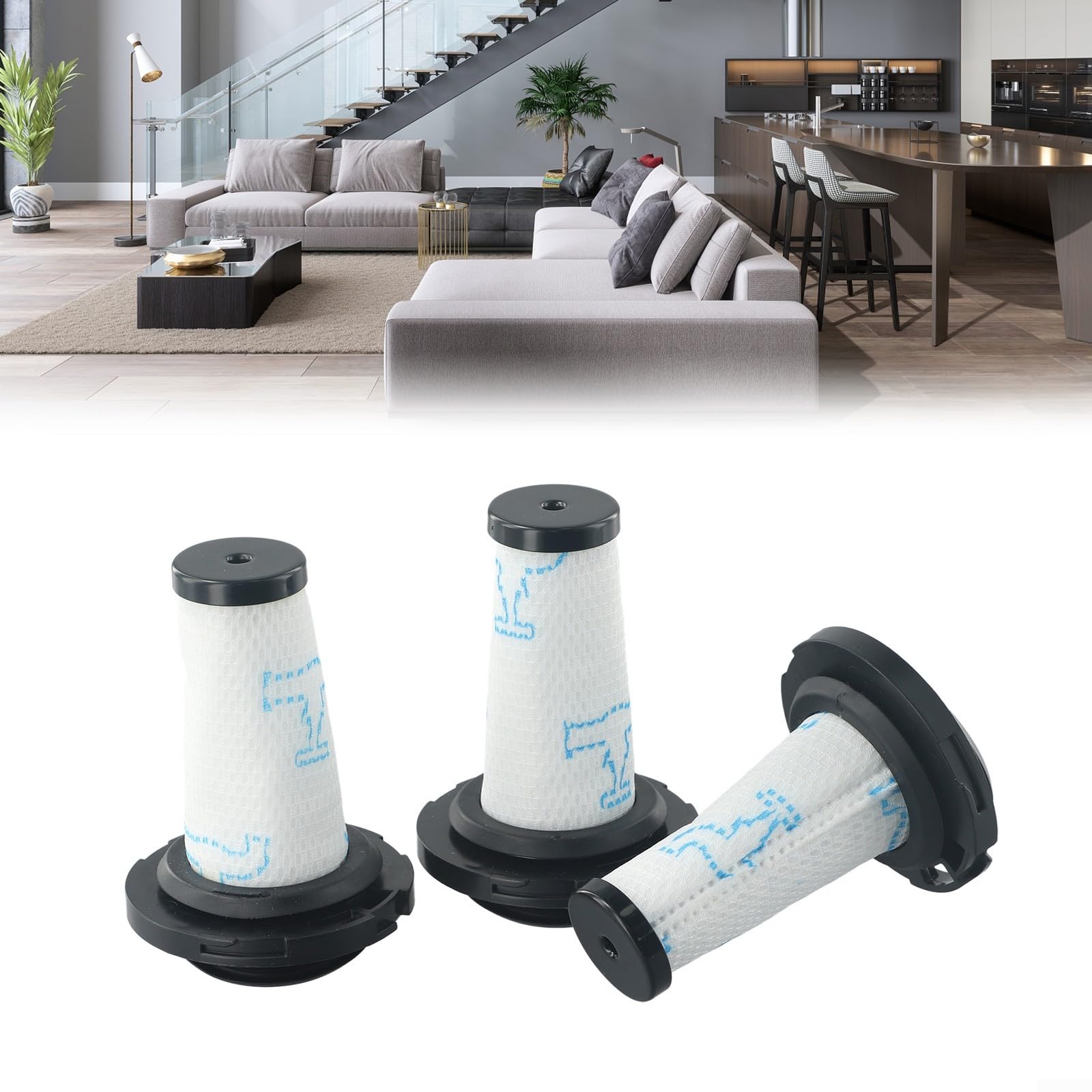 Attemart Filtri di Ricambio per Rowenta X-Force Flex 9.60 Aqua/Animal/Allergy RH20C0 RH2077 RH2078 RH2079 RH2037 RH2038 RH2039 Aspirapolvere Accessori, Alternativa a ZR009010 & ZR009012, 4 pezzi
