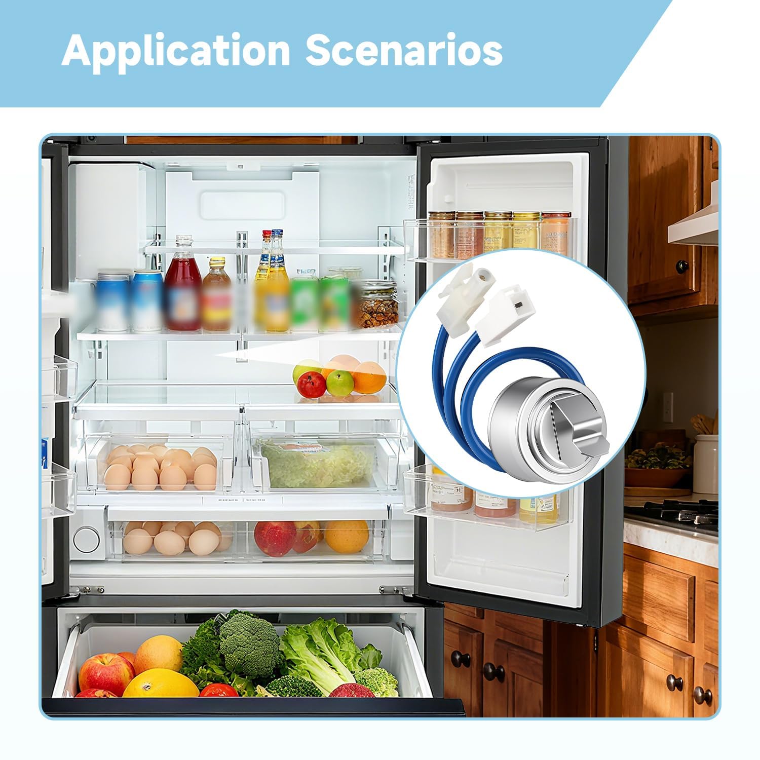 Refrigerator Defrost Thermostat Compatible with Frigidaire Kenmore Electrolux L47-22F LGHB2867PF3 Replace#: 242046001 240386402 1564839 AP4508400 EA2378768