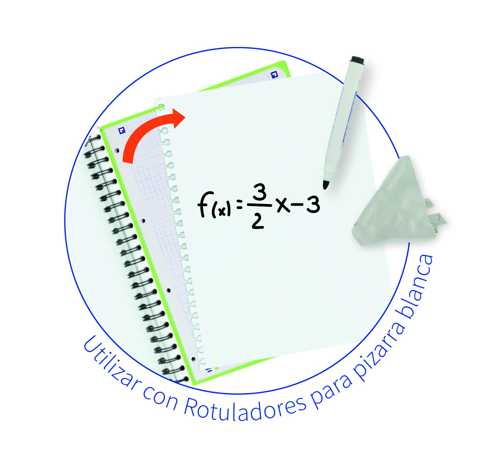 Oxford Paquete 5 Europeanbook 4 Write & Erase School Classic Te A4+ 120H 5X5 Con Scribzee