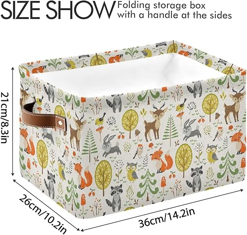 Miniatura 4 de senya Cesta de almacenamiento 1 bolsa plegable grande para ropa, rectangular, plegable, de tela, para ropa sucia, plegable, de zorro