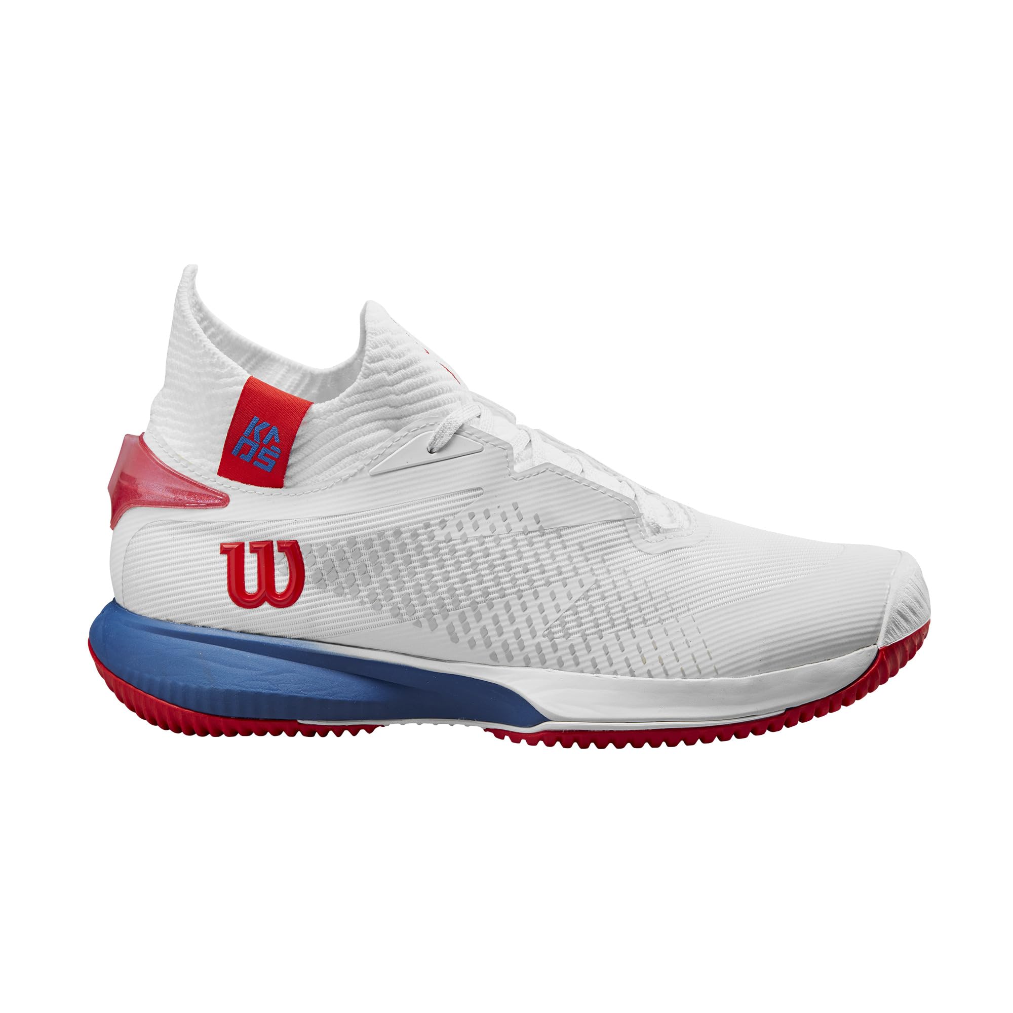 WILSON KAOS Rapide SFT Men's Tennis Shoe Sneaker, White/Déjà vu Blue Red, 11