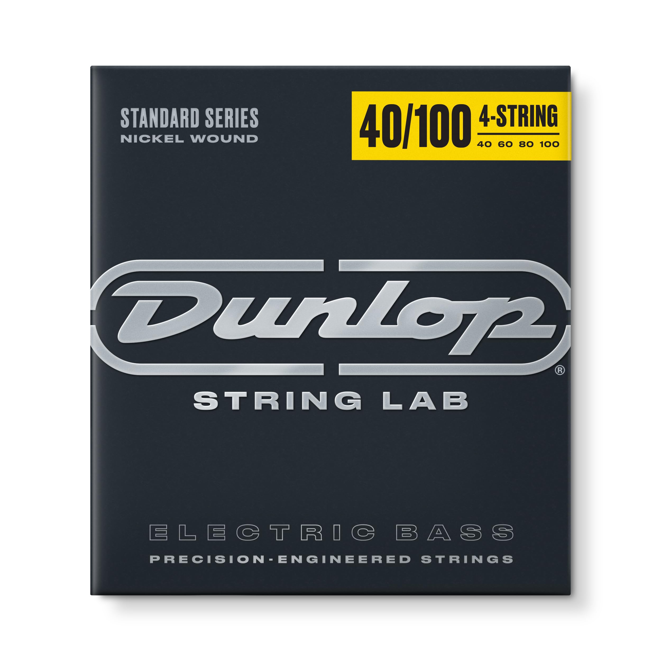 Dunlop DBN40100 Nickel Light 4 String 40-100 Stainless Steel Bass Guitar Strings