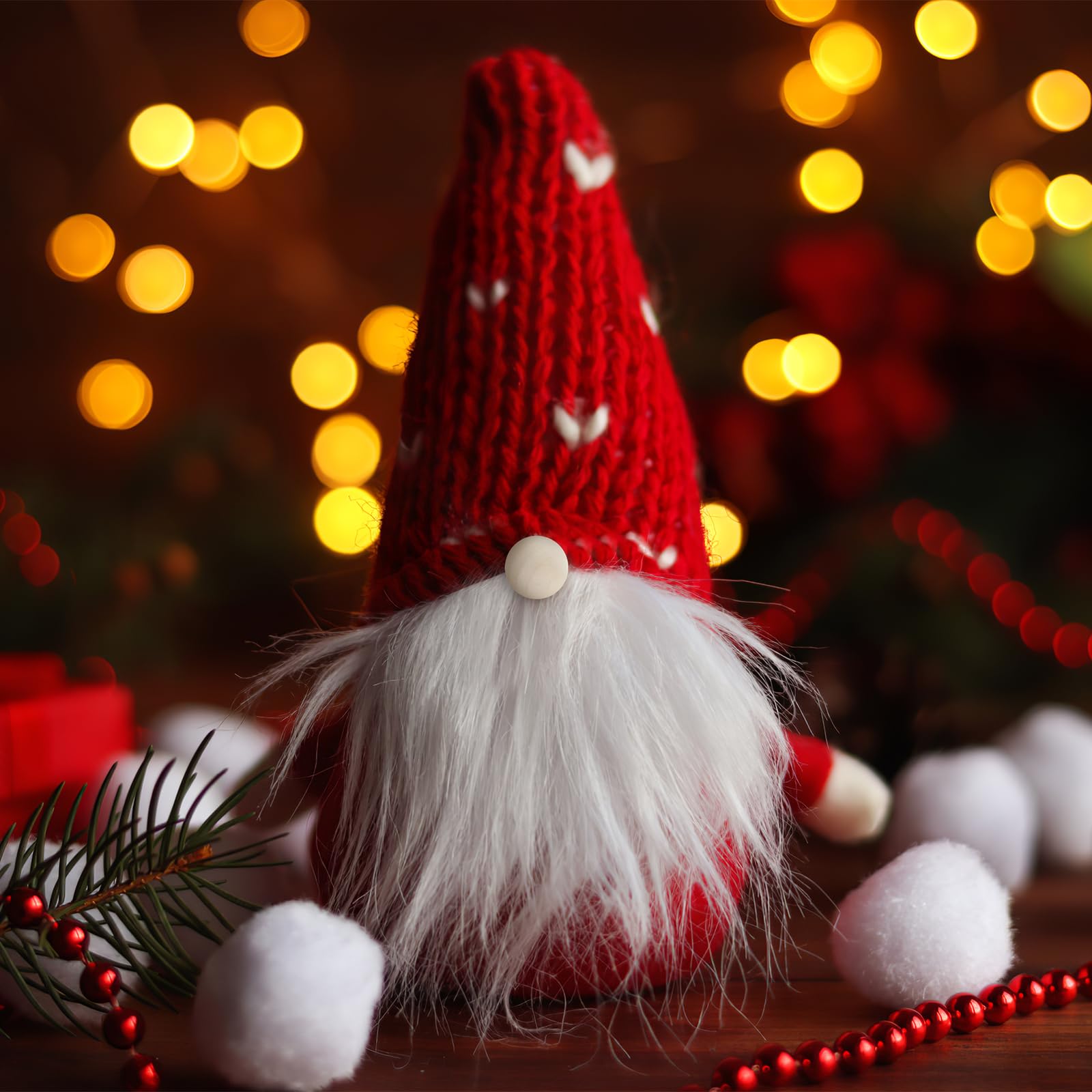 24Pcs Christmas Faux Fur Costume Beard Handmade Dwarf Beard Gnome Beard with Unfinished Wood Balls for DIY Crafts Sewing - Image 2