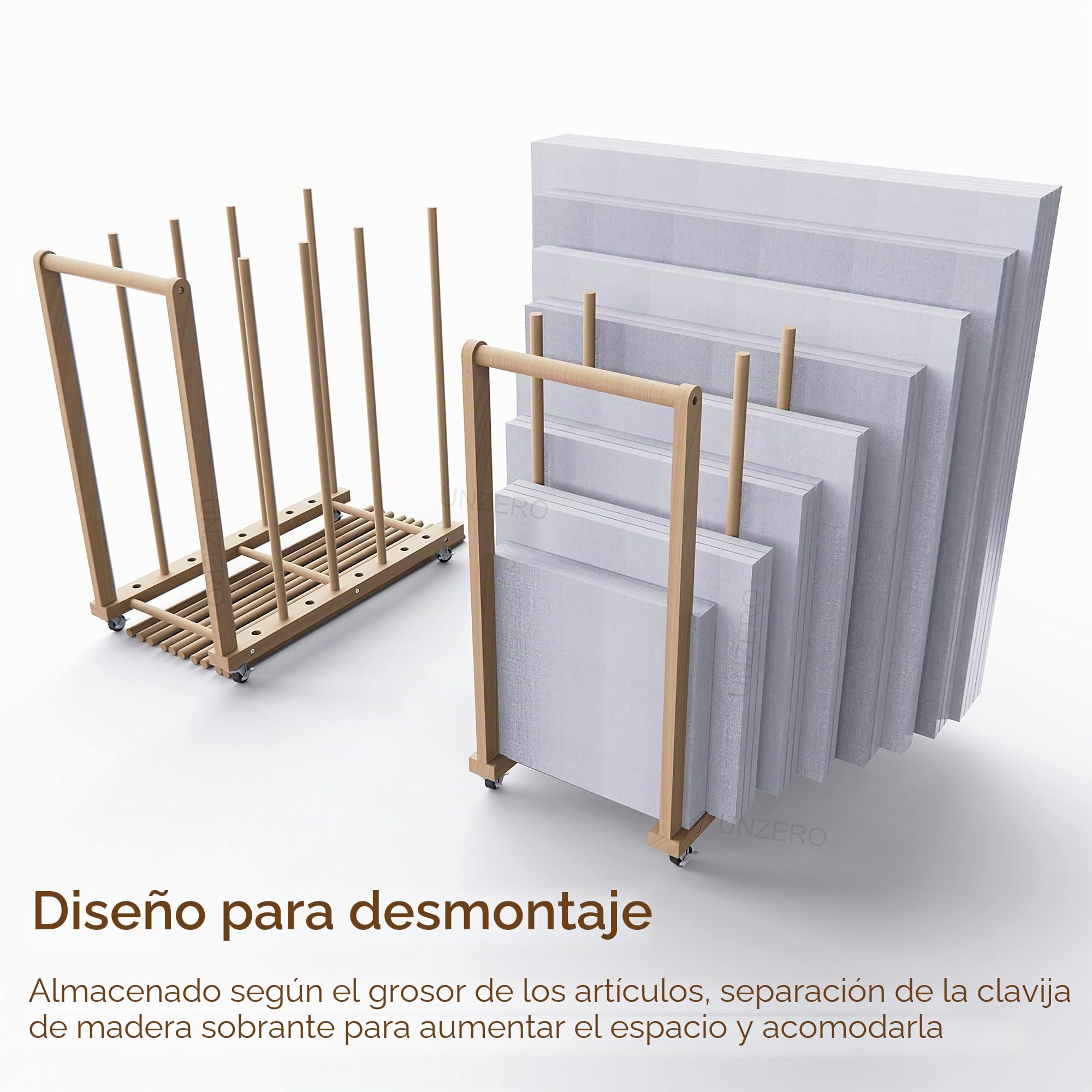 Estante de almacenamiento de arte, almacenamiento de lienzo artístico, estante de lona con asa y ruedas giratorias para tablero de dibujo, panel, bloc de papel para estudios de arte, obras de