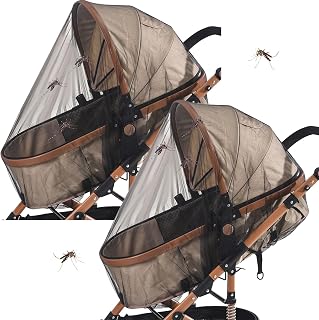 Red para Cochecito | 2X Red para Cuna,Malla Transpirable Ultraligera 380DPI Portátil Protector Solar para Exteriores Camping Viajes En Coche Balcón Seguridad