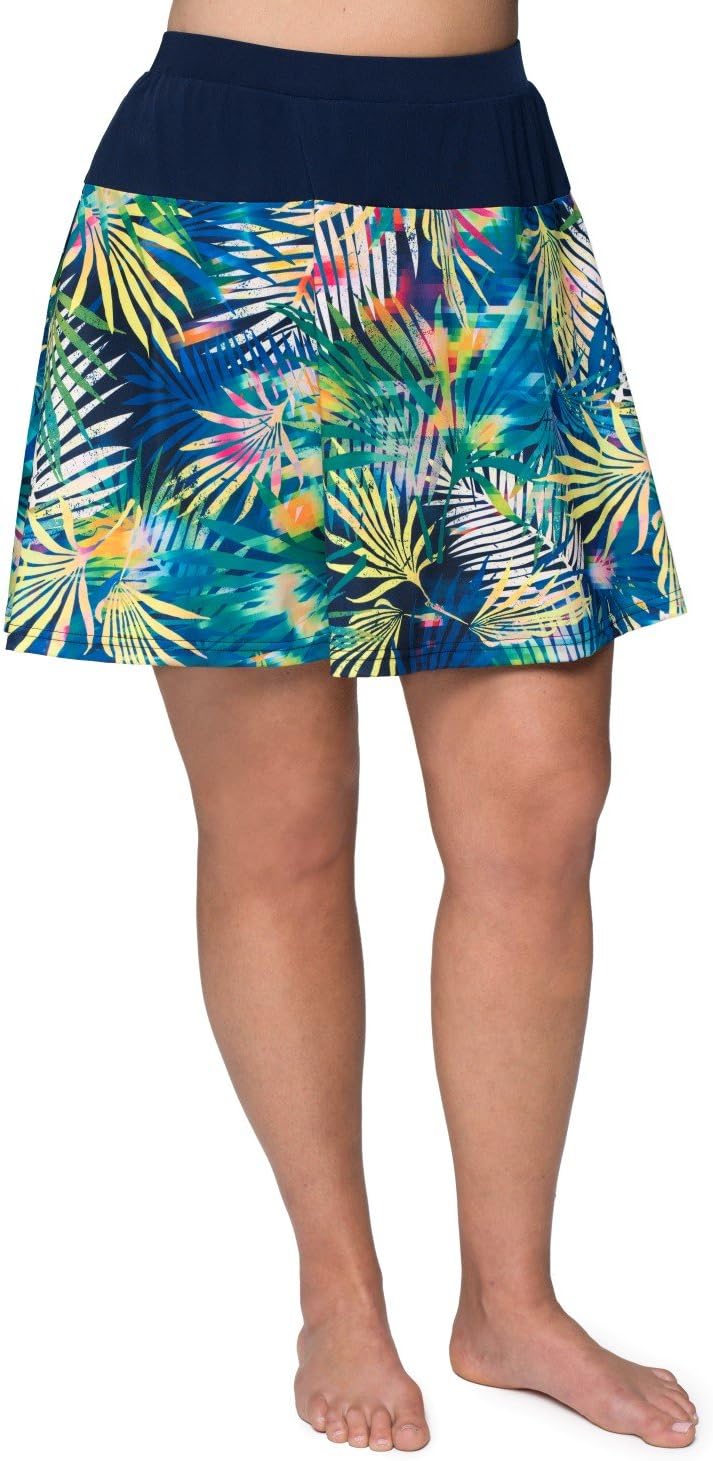 Chlorine Proof Women’s Modest Skater Skirt, Skirted Swim Shorts