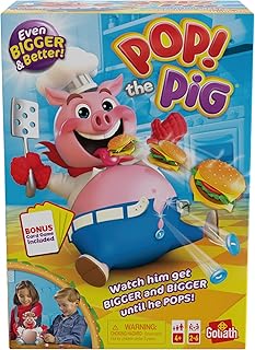 Pop The Pig (Bigger & Better) w/Greedy Granny Old Maid Card Game by Goliath, Multi Color