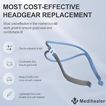 Medihealer 3 Pack Latest Version CPAP Headgear for Airfit P10 & Airfit N30- Advanced Upgraded P10 N30 Strap, Super Elastic Adjustment Straps Great-Value Supplies